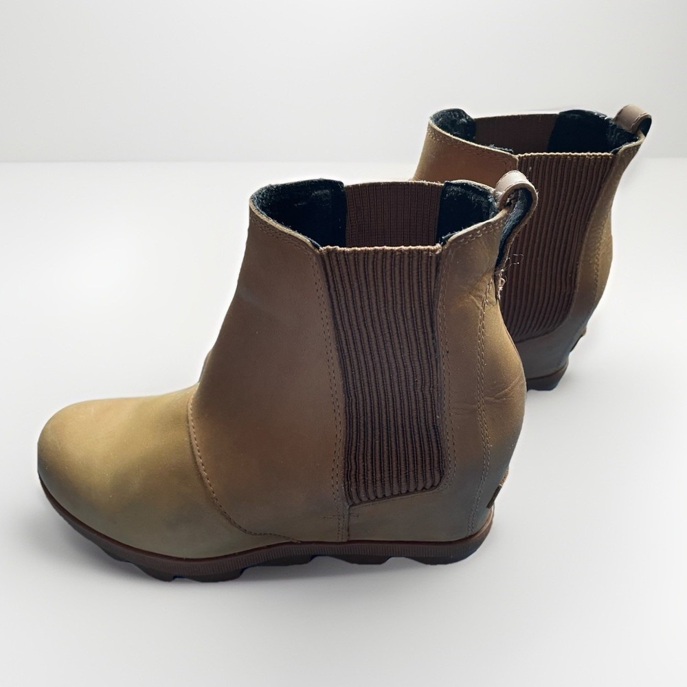 Sorel Women's Size 8.5 Ankle Bootie Joan of Arctic Leather Shoe Tan/Brown - Picture 2 of 10
